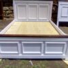 5x6 White Brown Panel Bed