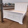 5x6 White Greek Key Bed